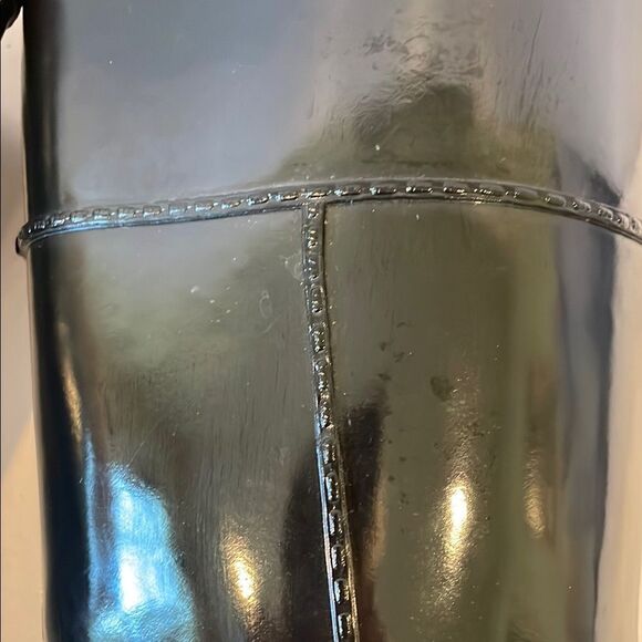 Michael Kors Black Heeled Boots with Decorative Strap and Silver logo - Picture 12 of 13